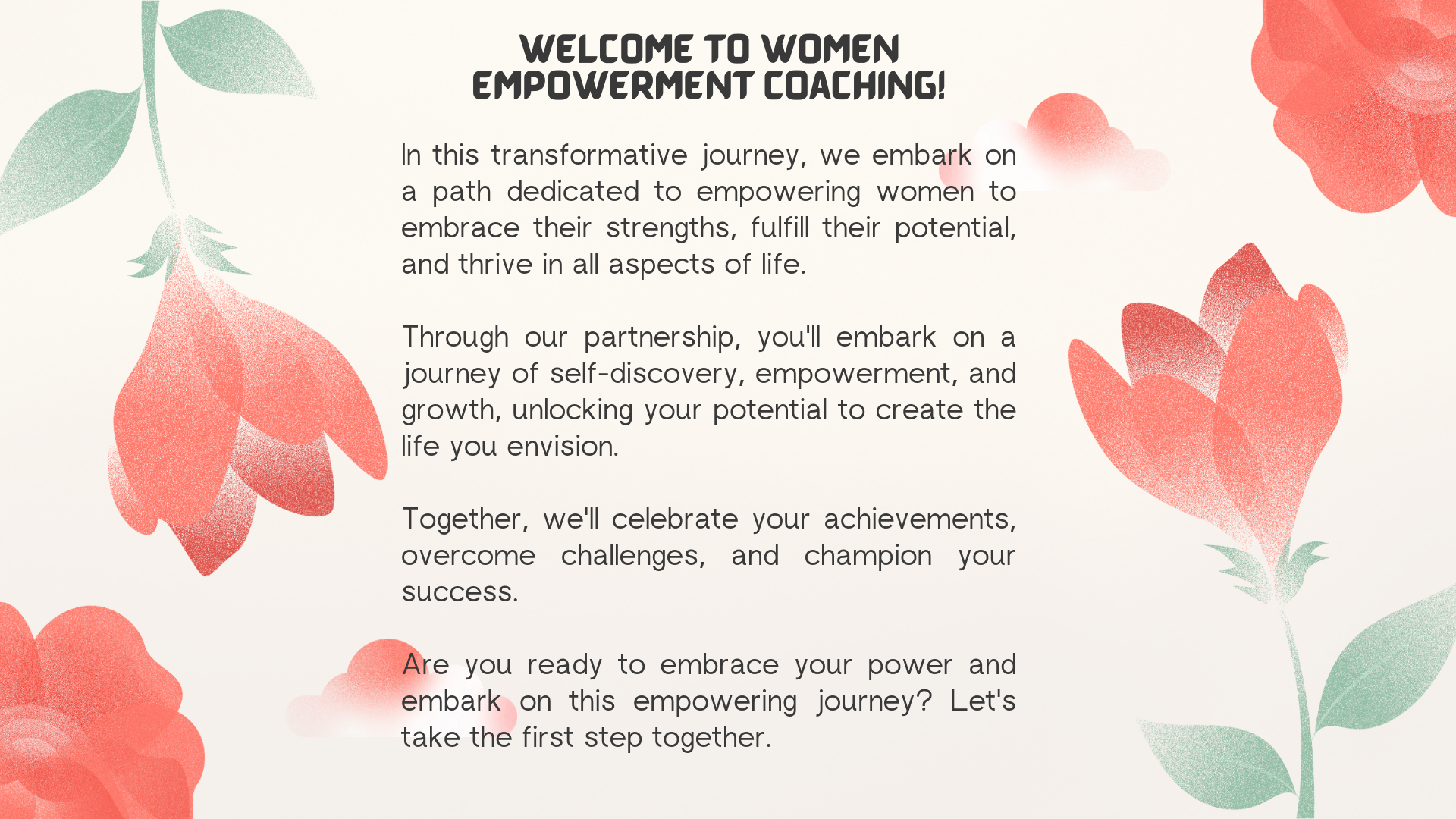 women empowerment coaching - program introduction